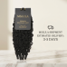 mslula Pre-Separated Curly Crochet Hair Extensions, Human Hair 100g Natural Black